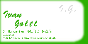 ivan goltl business card